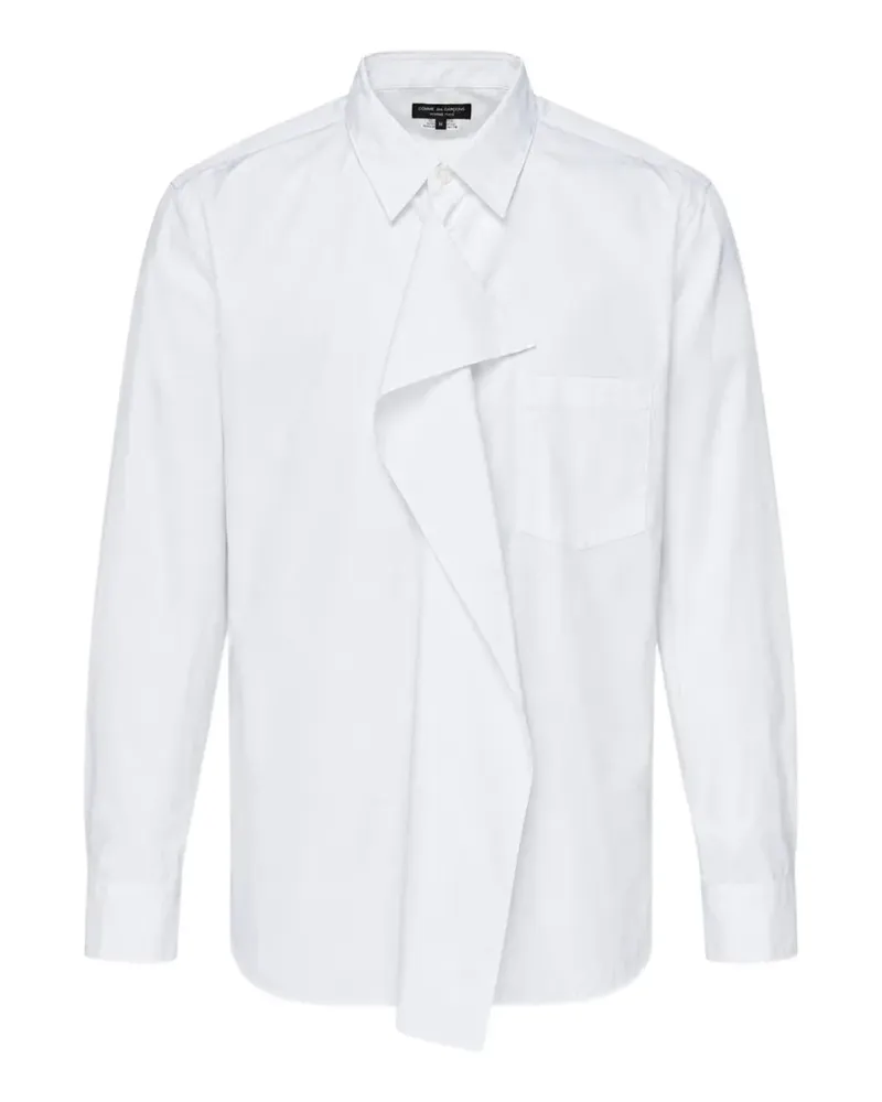 Comme des Garçons Drapiertes Hemd - Weiß Weiß
