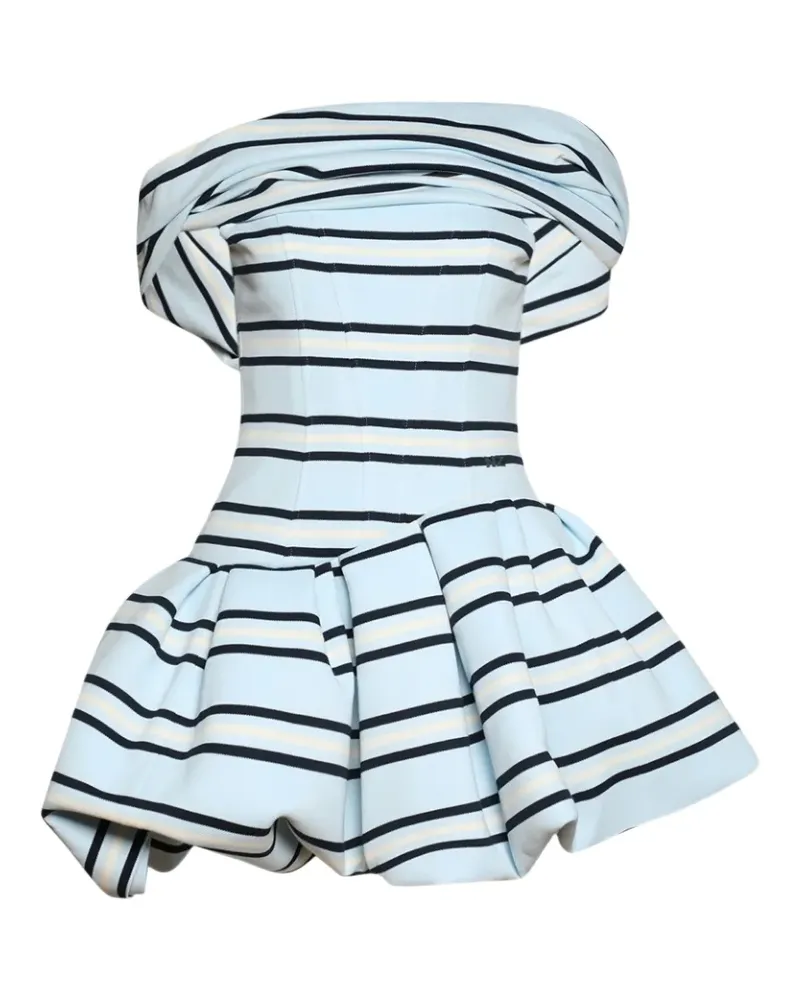 Natasha Zinko Polo striped bubble-skirt dress - Blau Blau