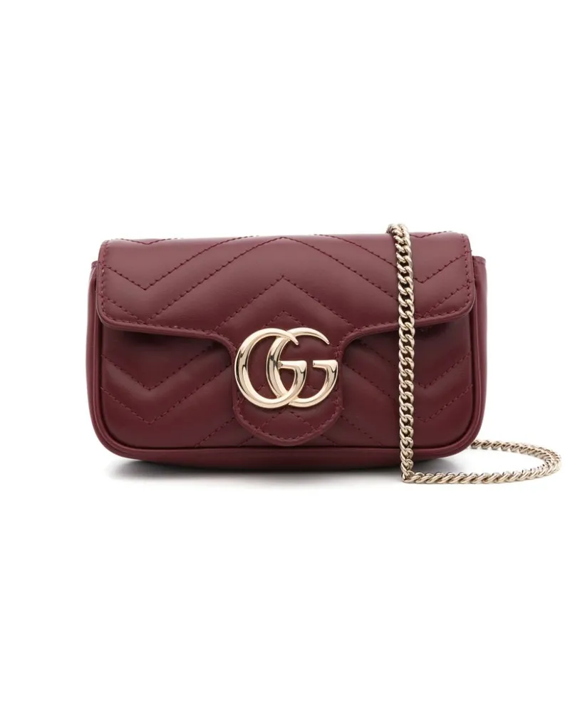 Gucci Super Mini GG Marmont Umhängetasche - Rot Rot