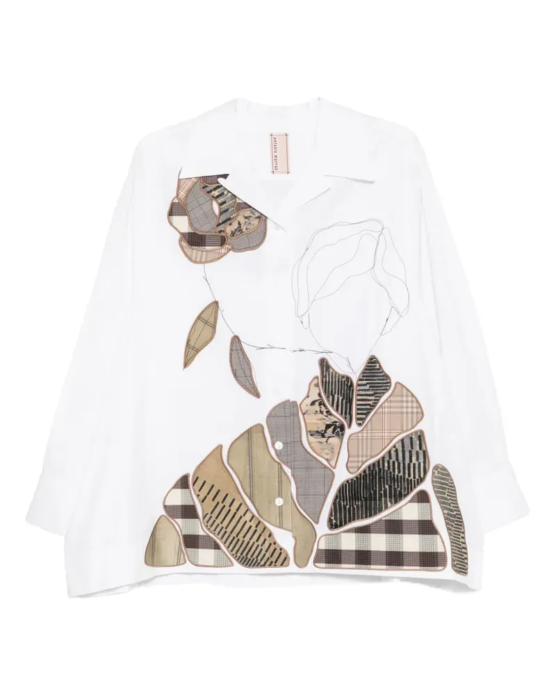 Antonio Marras patchwork embroidered shirt - Weiß Weiß