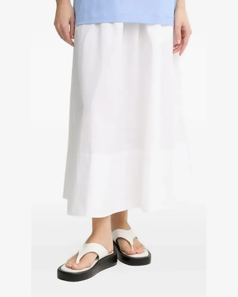 By Malene Birger Pheobes elastic-waistband midi skirt - Weiß Weiß
