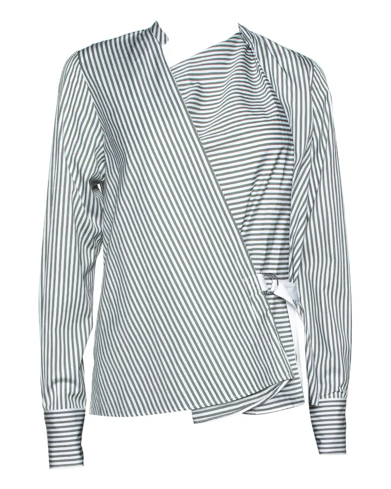 Joseph Gestreiftes Wickelhemd - Grau Grau