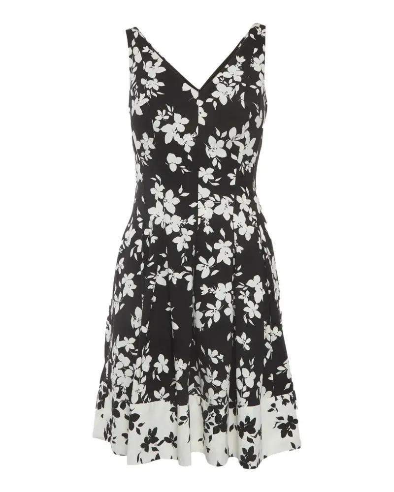 Ralph Lauren floral-print sleeveless mini dress - Schwarz Schwarz