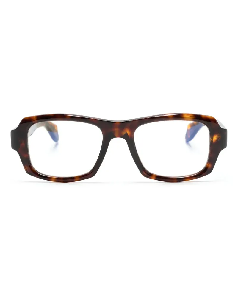 Cutler and Gross Eckige Brille in Schildpattoptik - Braun Braun