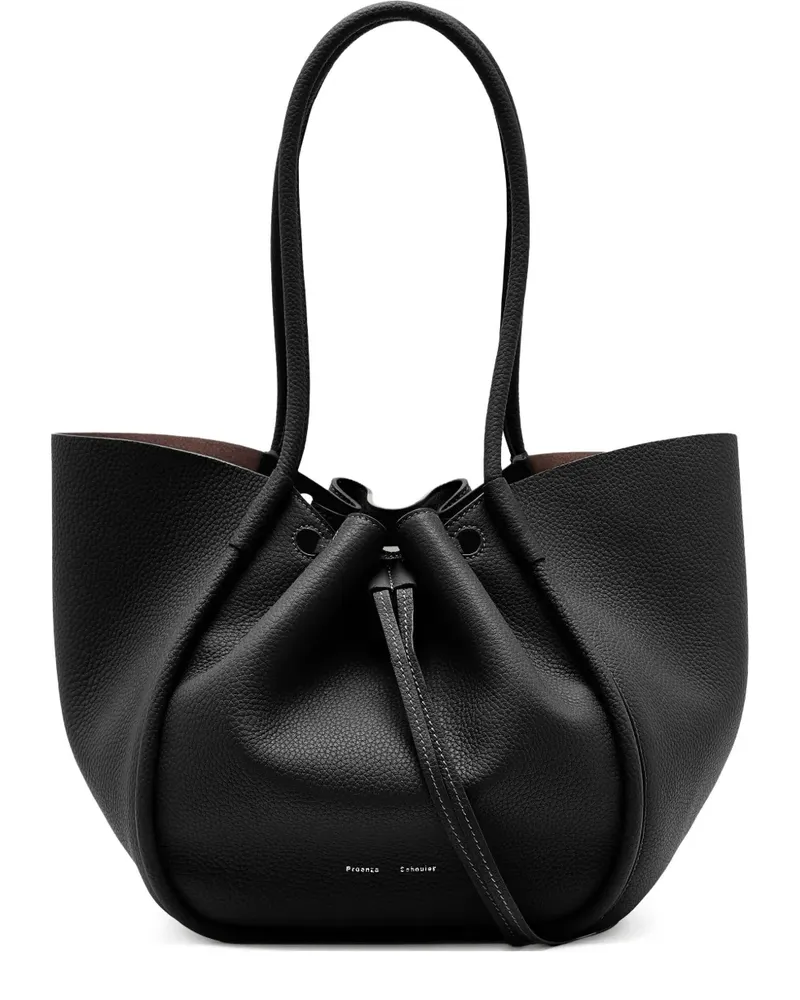 Proenza Schouler Großer Shopper mit Raffungen - Schwarz Schwarz