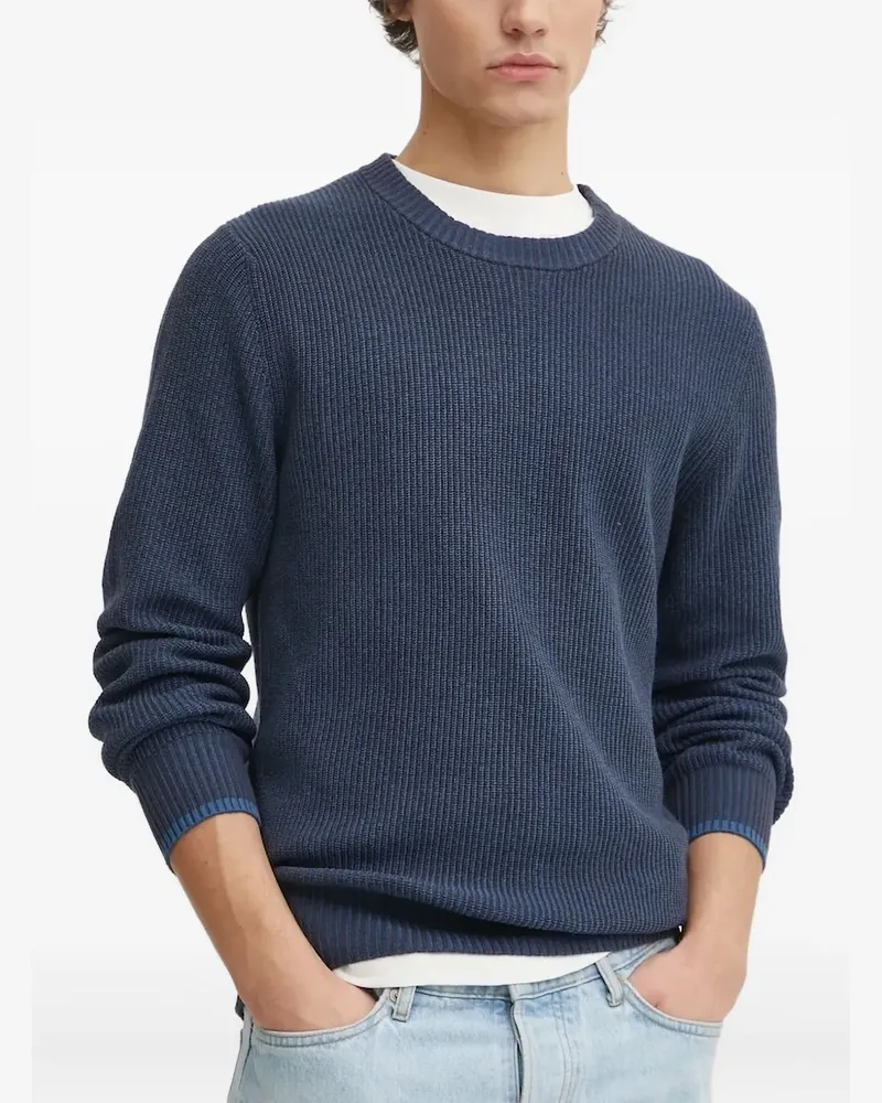 Marc O'Polo Gerippter Pullover - Blau Blau