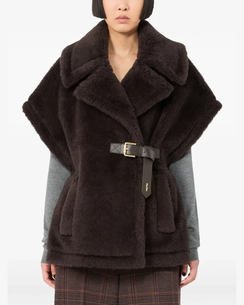 Max Mara Jacke mit Gürtel - Braun Braun