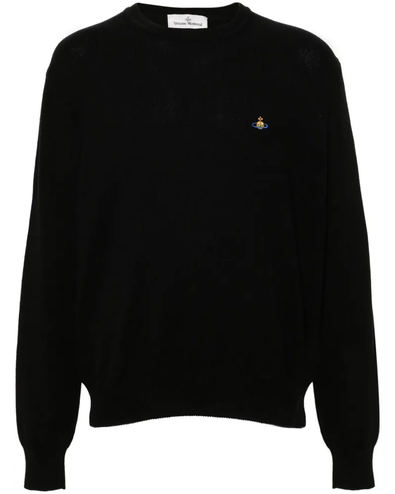 Vivienne Westwood Fein gestrickter Alex Pullover - Schwarz Schwarz