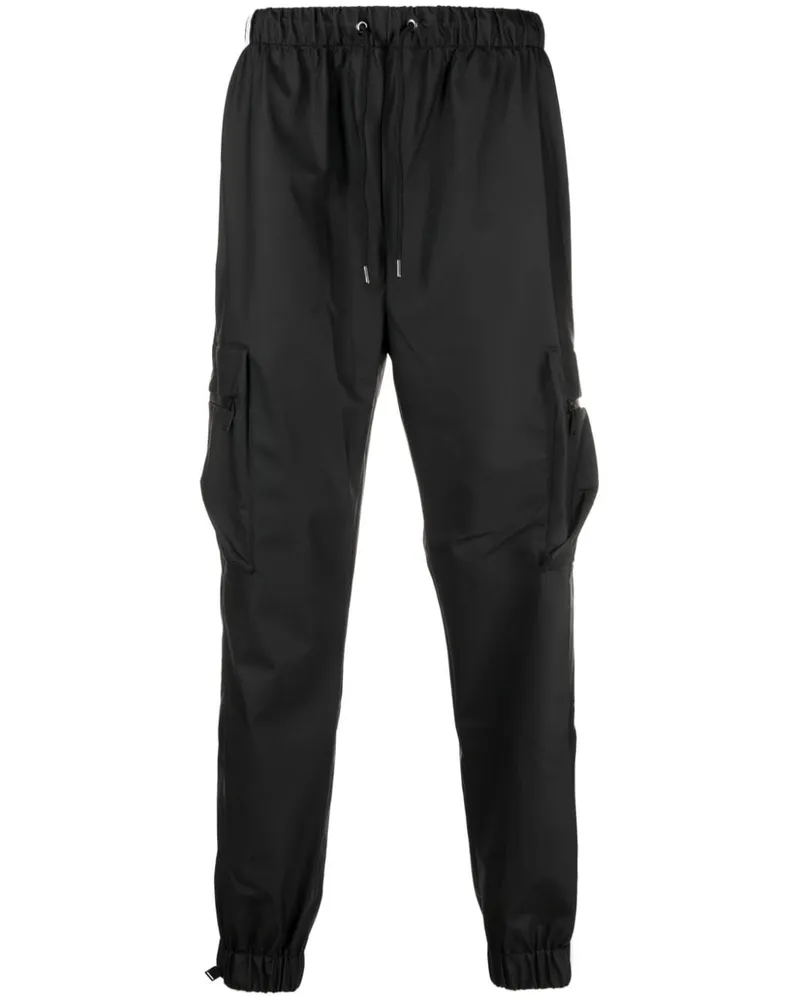 RAINS Tapered-Cargohose mit Kordelzug Schwarz