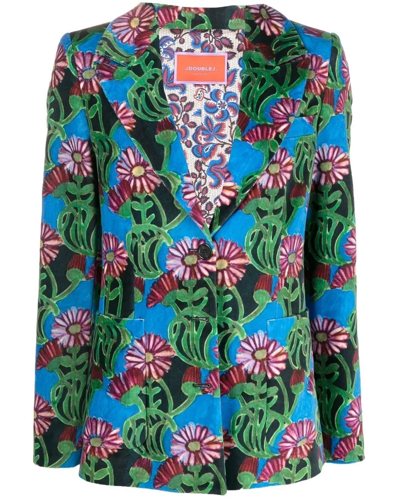 La DoubleJ Blazer mit Blumen-Print - Grün Grün