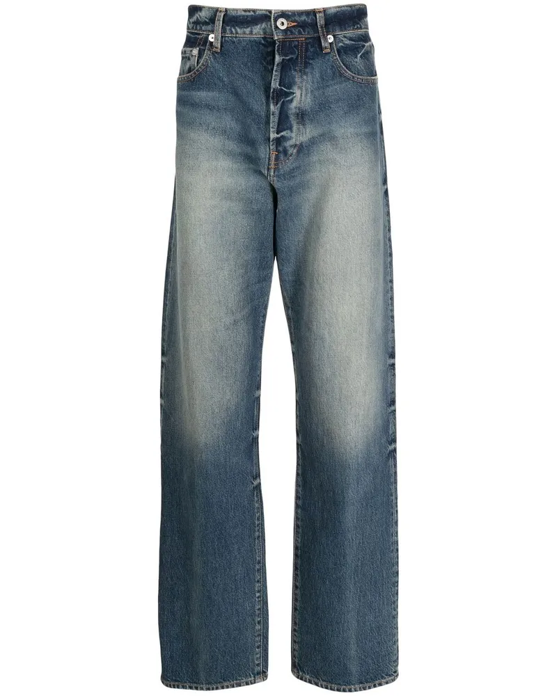Kenzo Gerade Jeans mit Stone-Wash-Effekt - Blau Blau