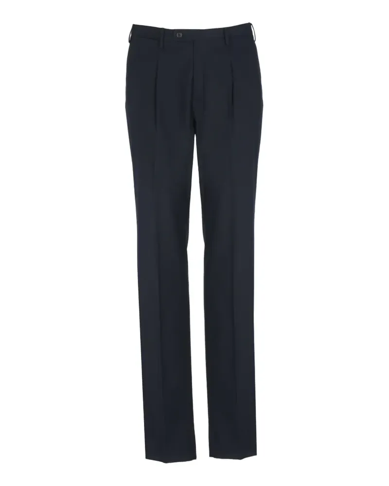 Incotex pleated straight-leg trousers - Schwarz Schwarz