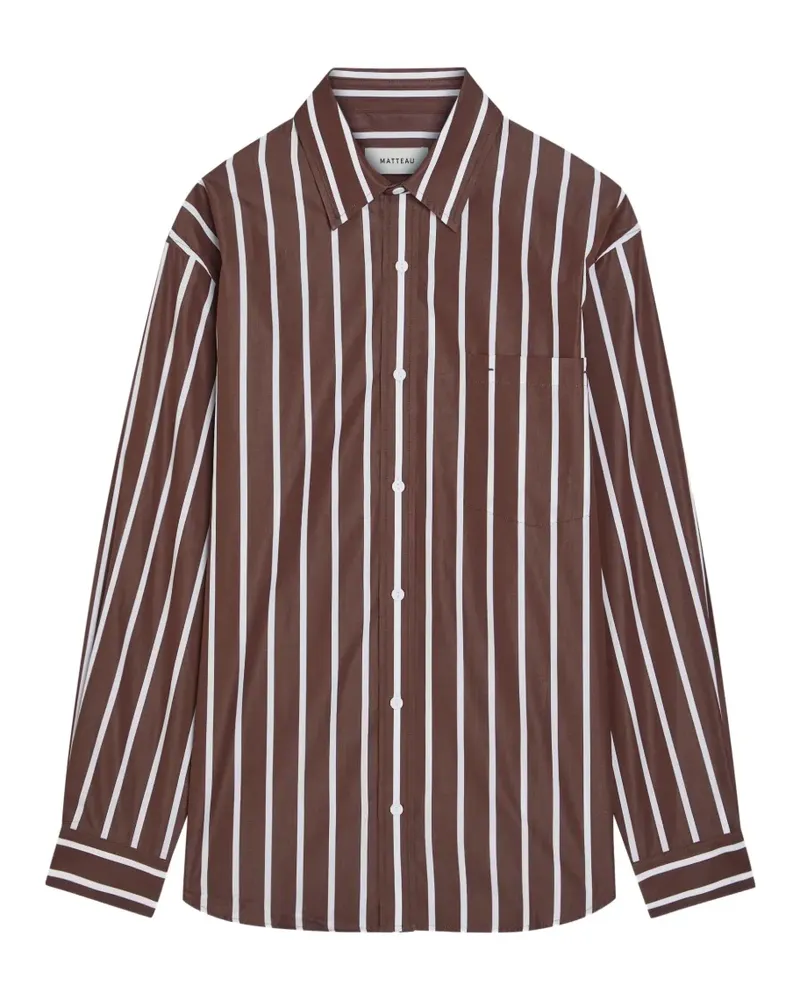 Matteau striped long-sleeve shirt - Braun Braun