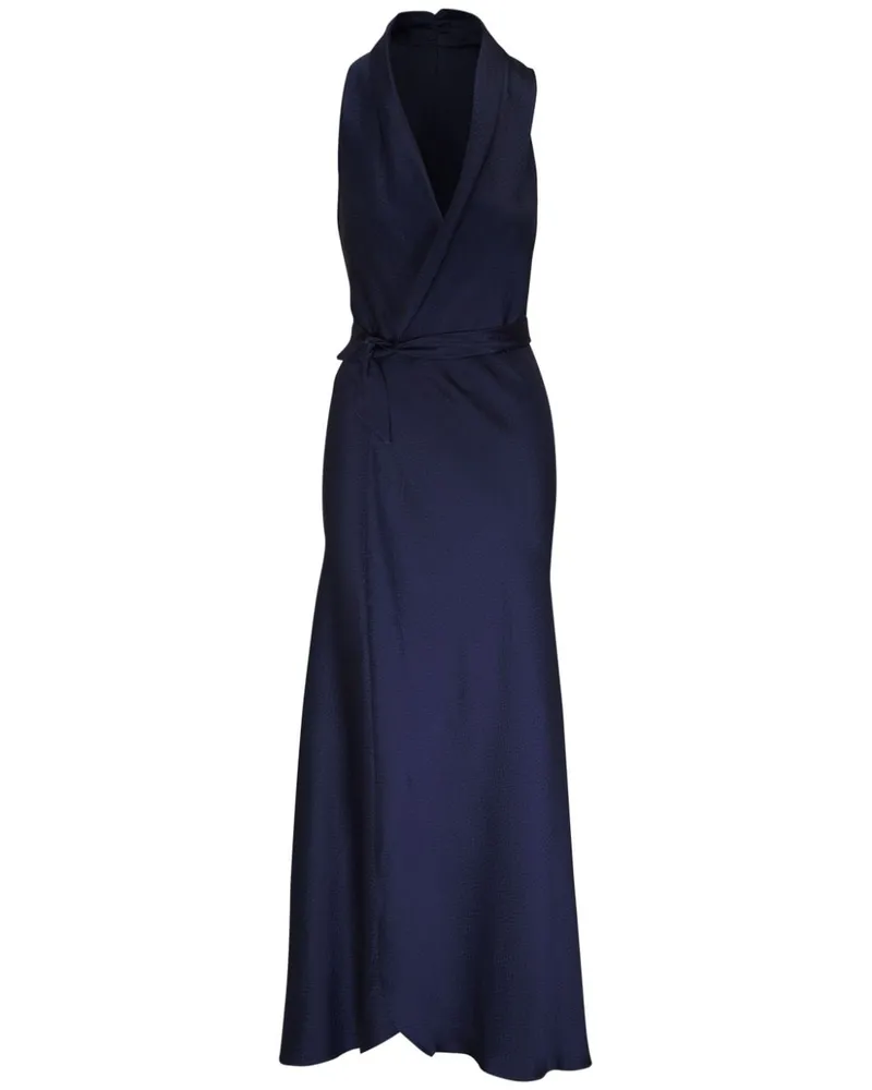 Peter Cohen Maxikleid aus Seide - Blau Blau