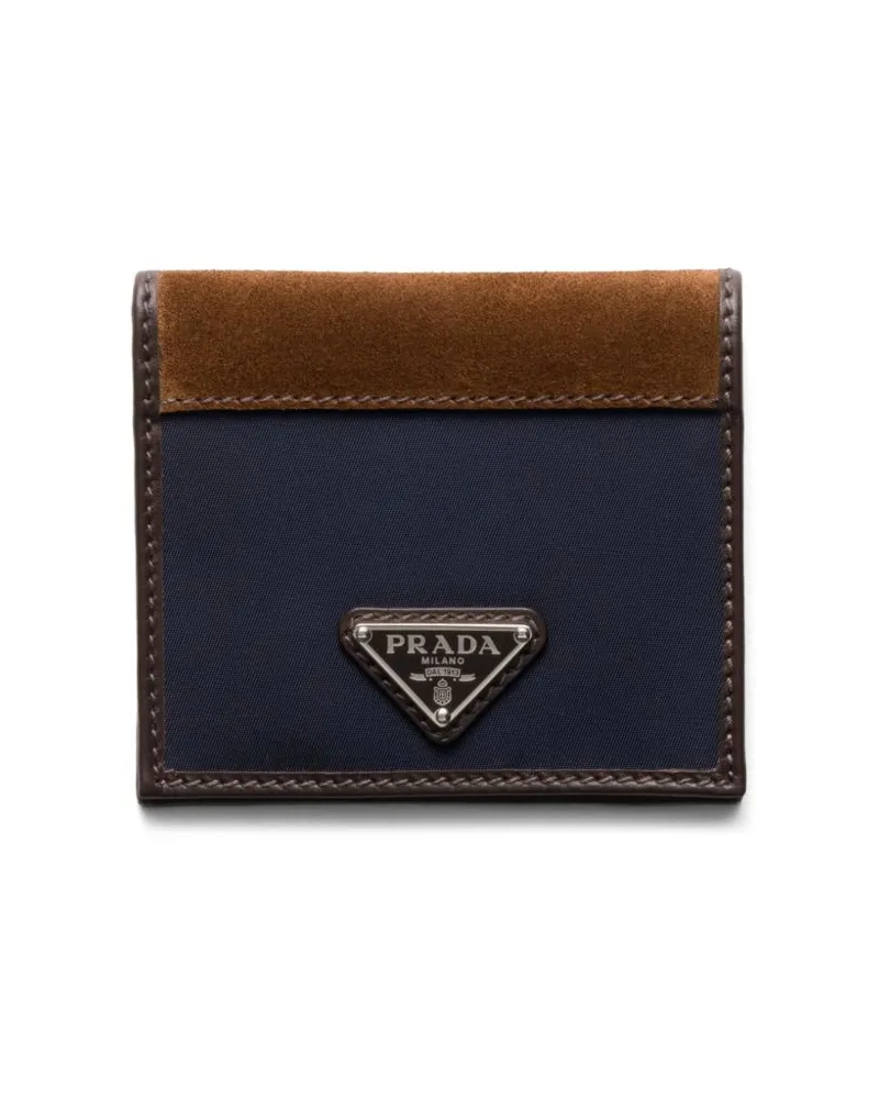 Prada Portemonnaie mit Triangel-Logo - Blau Blau