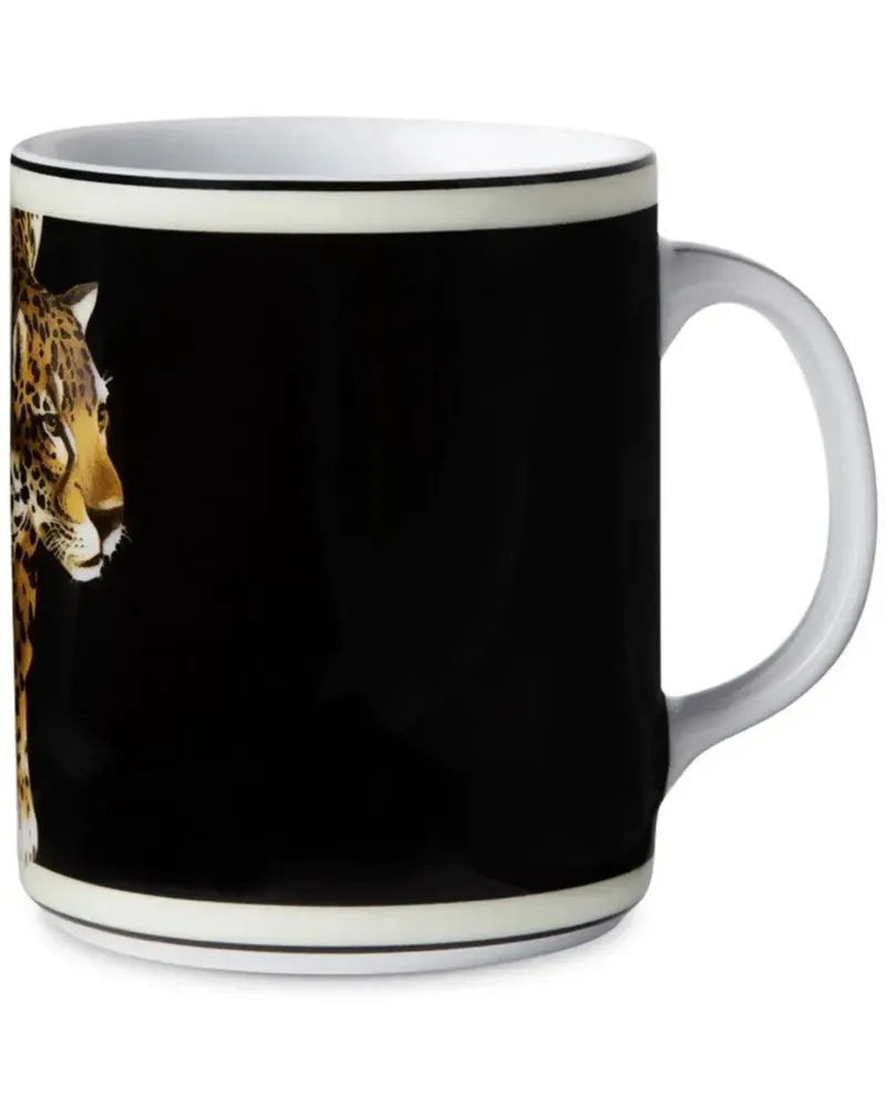 Dolce & Gabbana Tasse mit Leoparden-Print - Schwarz Schwarz