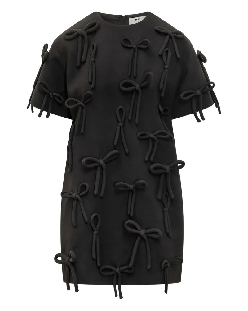 MSGM Kleid mit Schleifendetail - Schwarz Schwarz