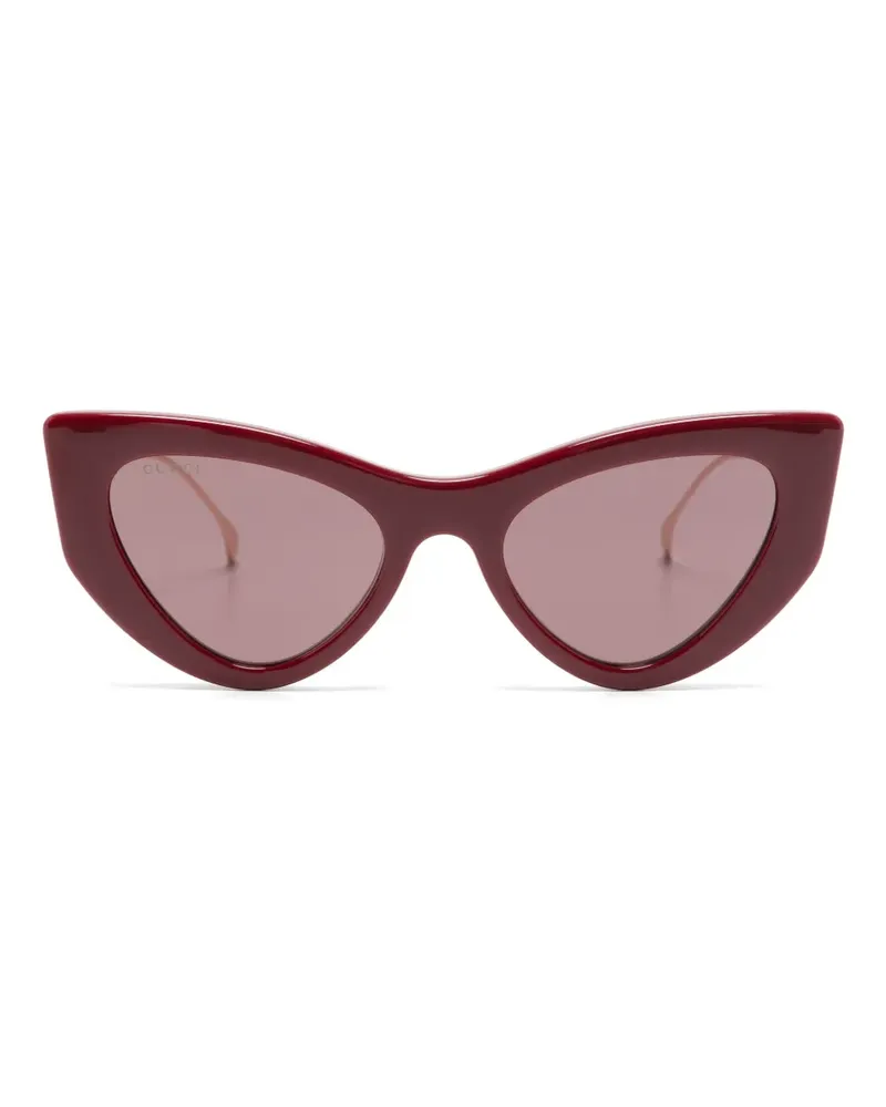 Gucci Cat-Eye-Sonnenbrille mit GG - Rot Rot