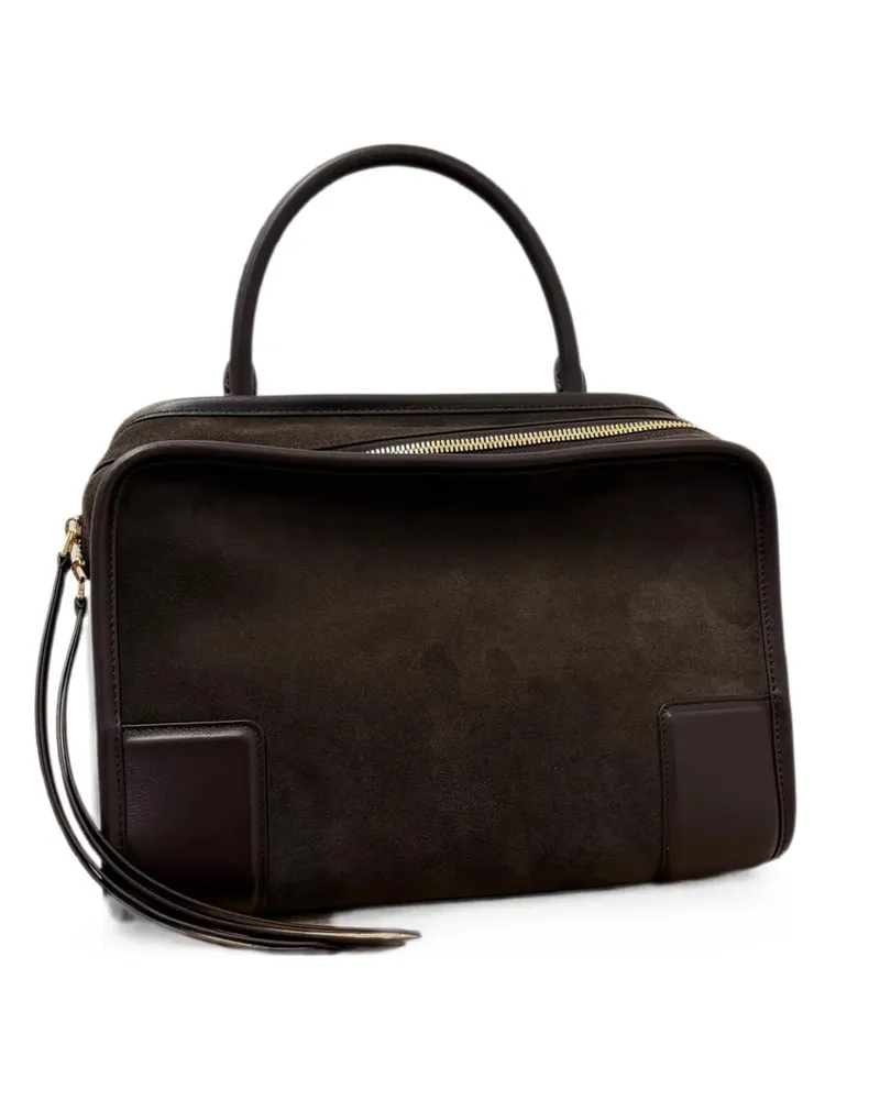 Loewe Mittelgroße Amazona Tote Bag aus Wildleder - Braun Braun