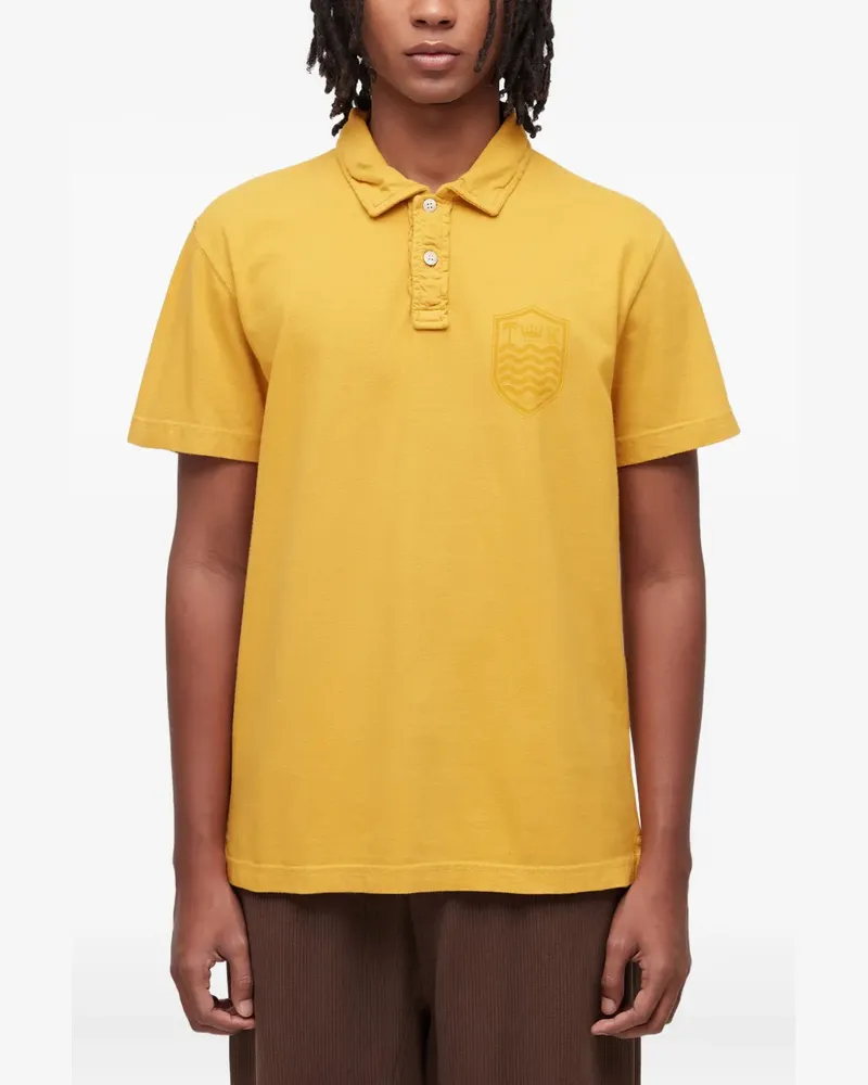 Osklen Stone Poloshirt mit Shield-Print - Gelb Gelb