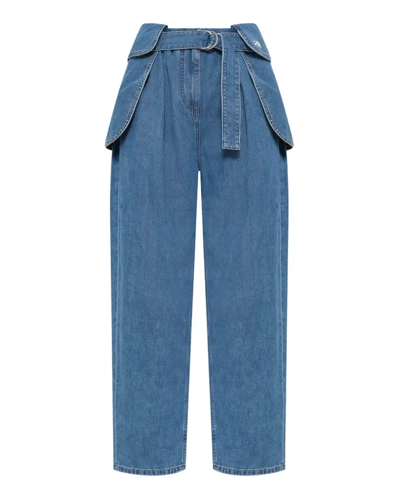 Loewe belted cargo jeans - Blau Blau