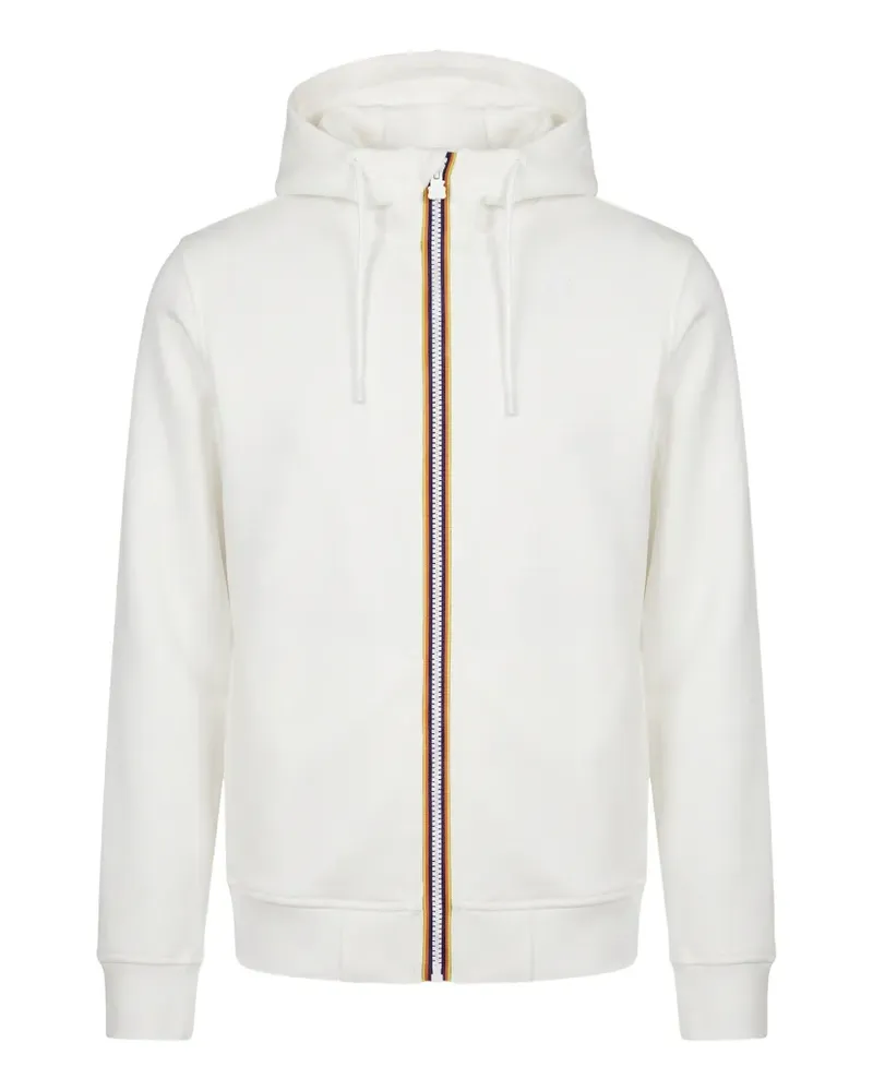 K-Way Rainer logo-patch zip-up hoodie - Weiß Weiß