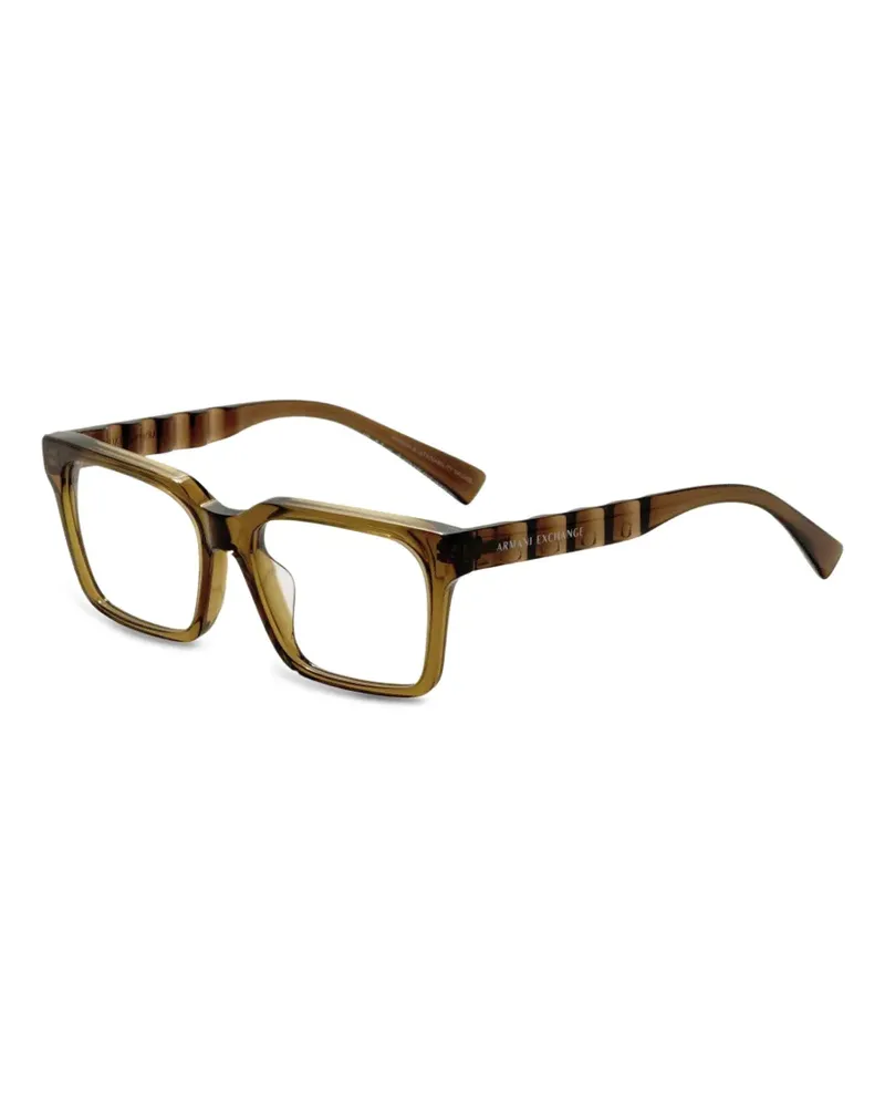 Armani Exchange Brille mit eckigem Gestell - Braun Braun