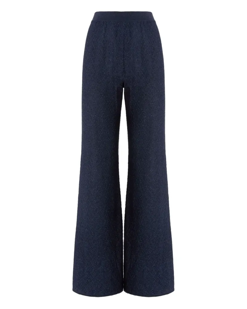 Missoni Ausgestellte Hose mit Zickzackmuster - Blau Blau