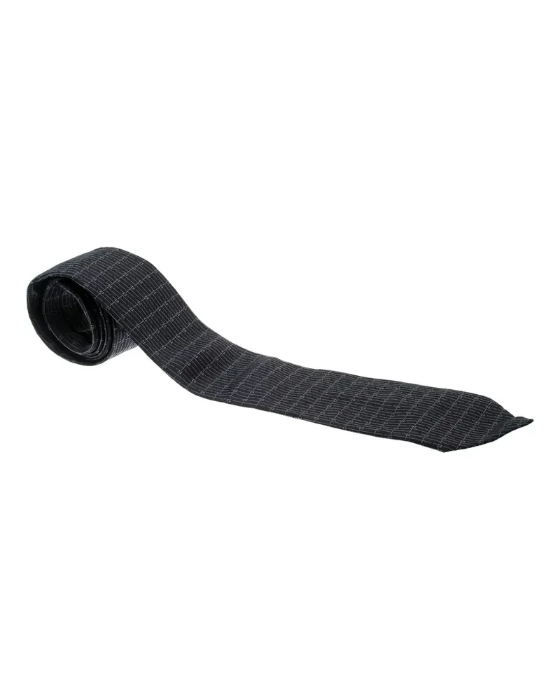 Dunhill Pre-owned Seidenkrawatte mit Gittermuster - Schwarz Schwarz