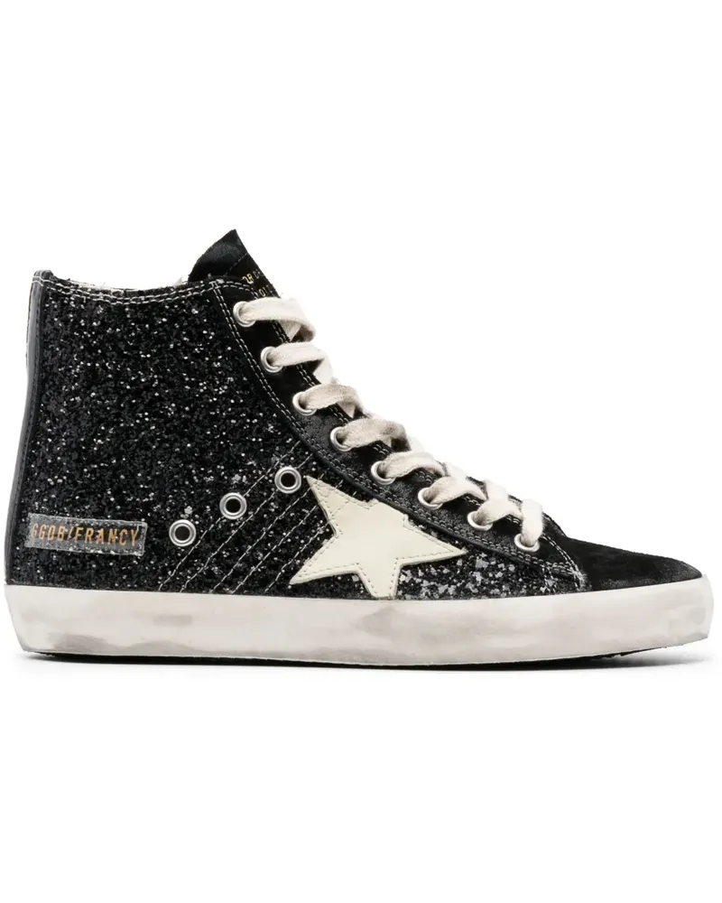 Golden Goose Francy Sneakers mit Glitter-Effekt - Schwarz Schwarz