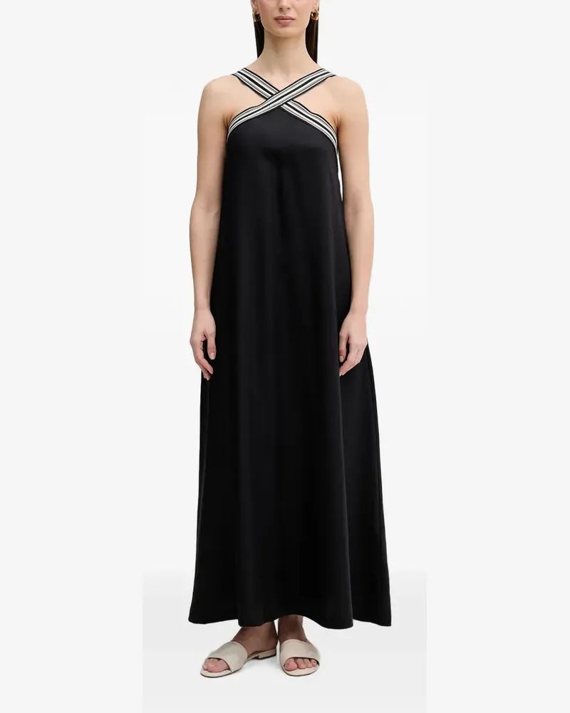 Gaudi Maxikleid mit überkreuzten Trägern - Schwarz Schwarz