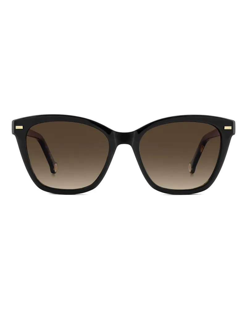 Carolina Herrera New York Eckige Brille in Schildpattoptik - Schwarz Schwarz