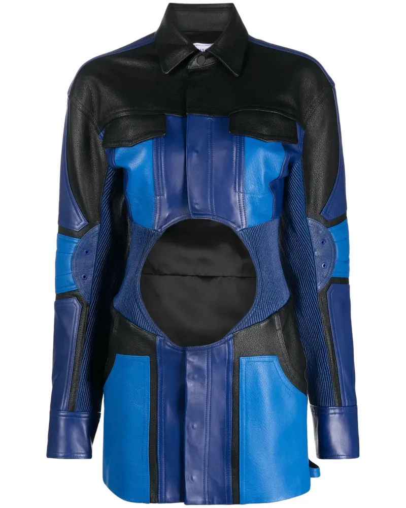 OFF-WHITE Minikleid mit Motorrad-Look - Schwarz Schwarz