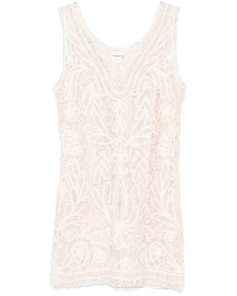 P.A.R.O.S.H. Minikleid aus Spitze - Nude Nude