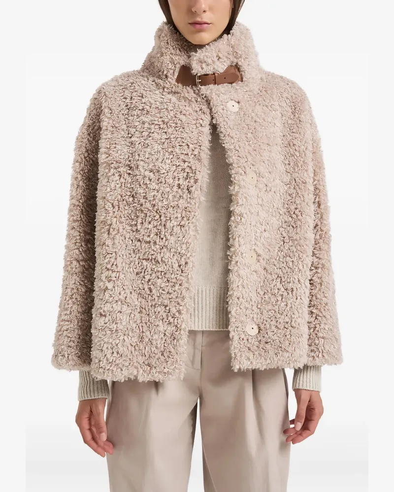 Herno buckle collar jacket - Nude Nude