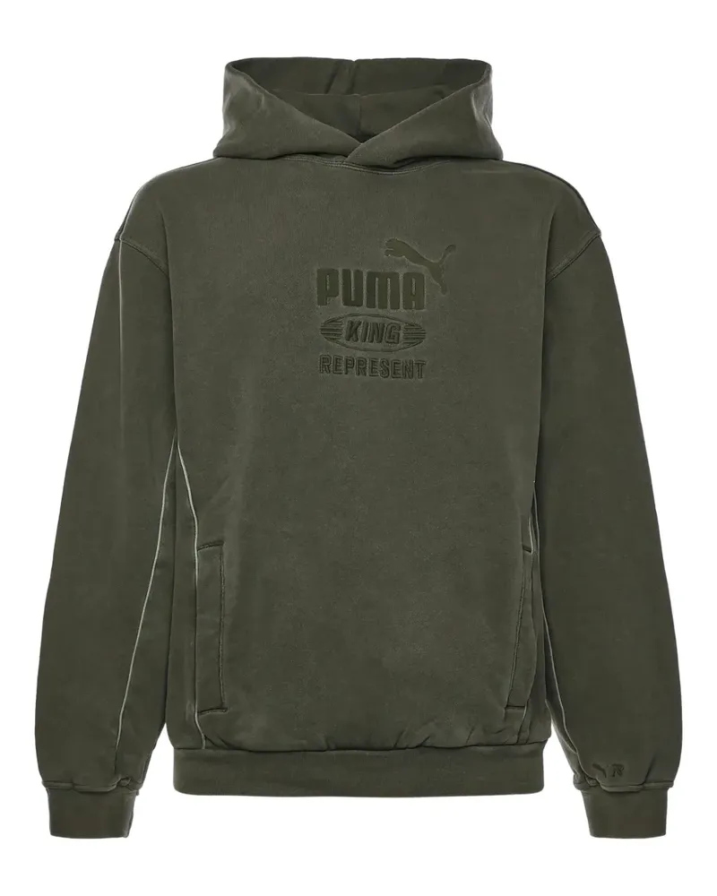 Puma x REPRESENT Hoodie mit Logo-Stickerei - Grün Grün