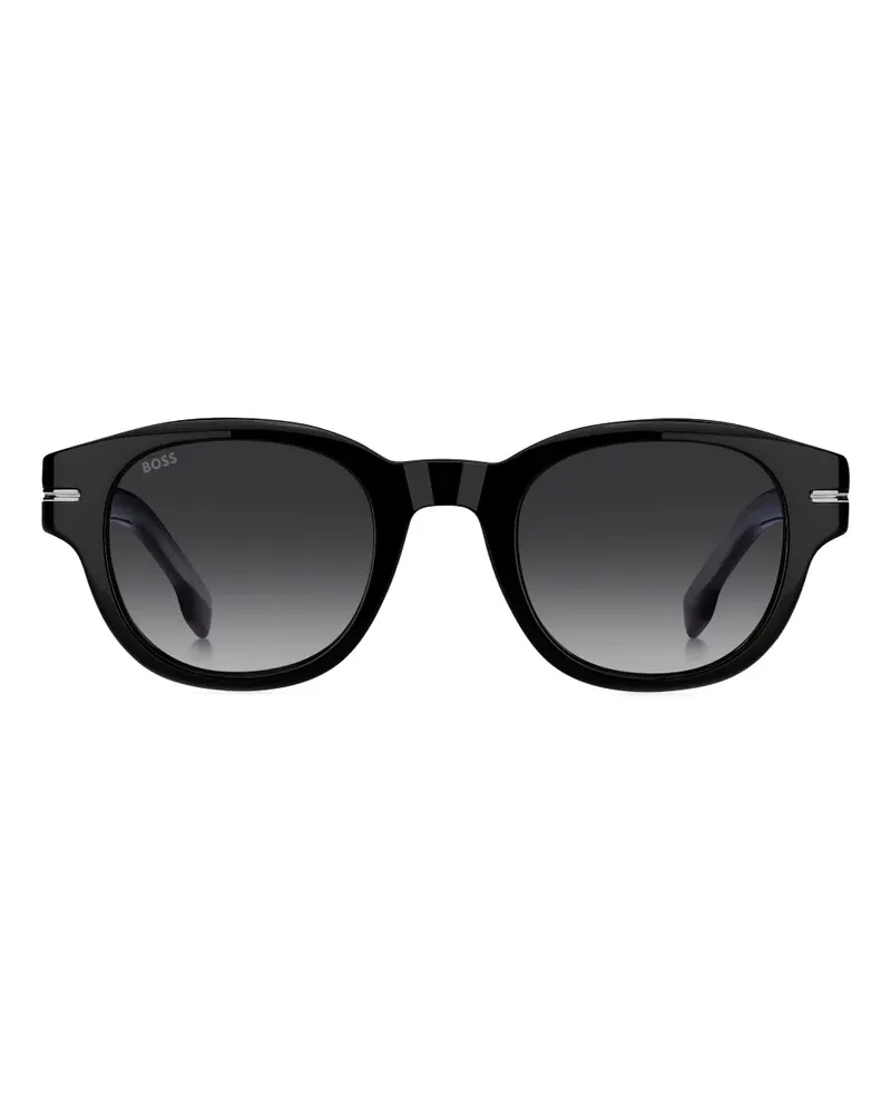 HUGO BOSS Sonnenbrille mit ovalem Gestell - Schwarz Schwarz