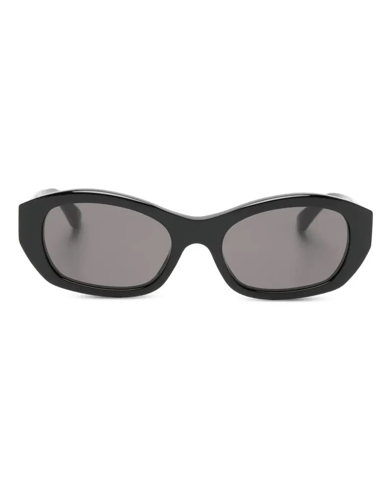 Balenciaga Eckige Sonnenbrille mit Logo - Schwarz Schwarz