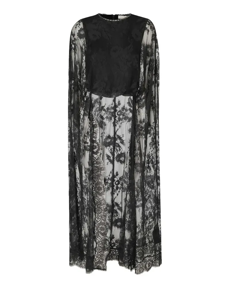 Zimmermann floral-lace cape top - Schwarz Schwarz