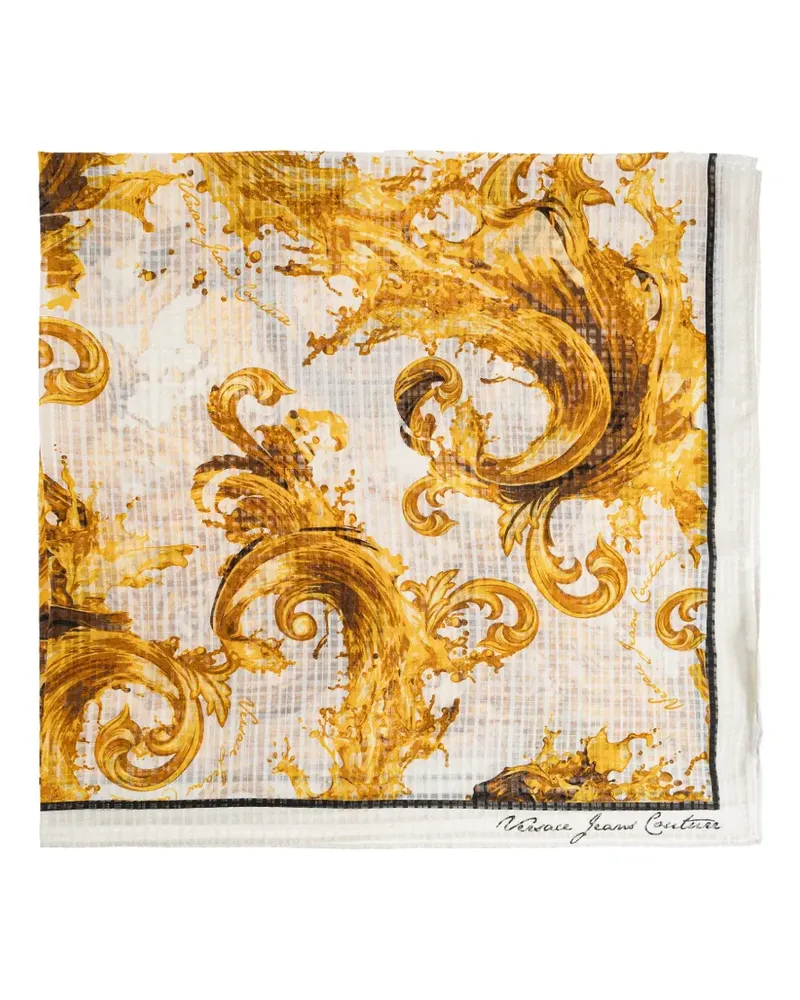 Versace Jeans baroque print scarf - Weiß Weiß