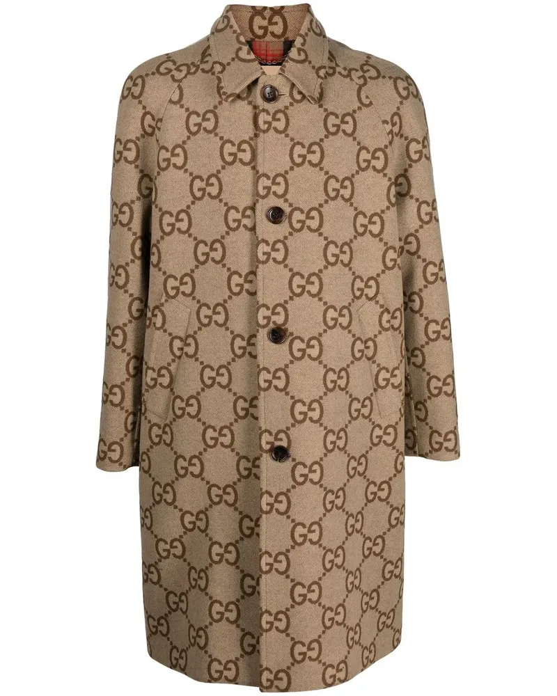 Gucci Mantel mit GG-Muster - Nude Nude