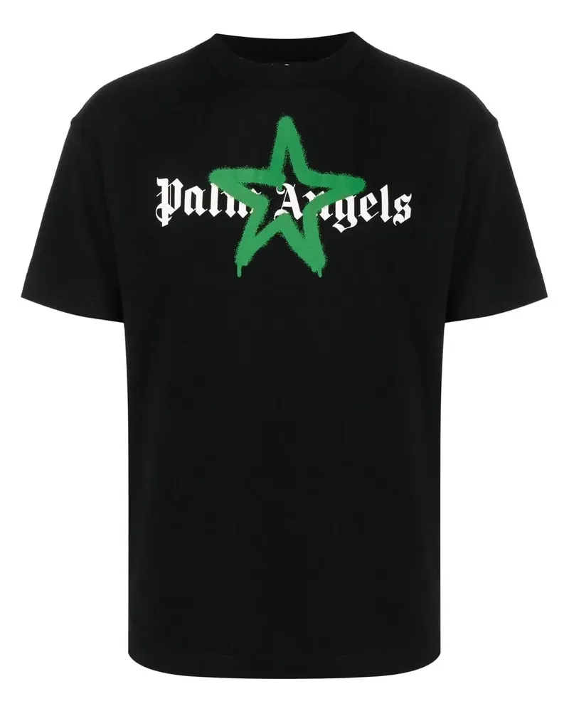 Palm Angels T-Shirt mit Logo-Print - Schwarz Schwarz