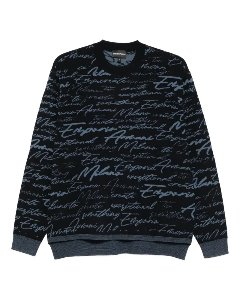 Emporio Armani Pullover mit Logo - Blau Blau