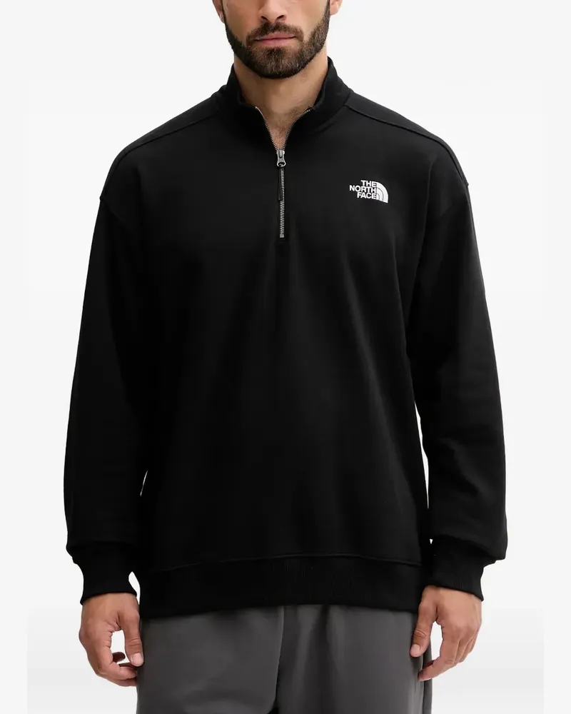 The North Face Bestickter Pullover mit Viertelreißverschluss - Schwarz Schwarz