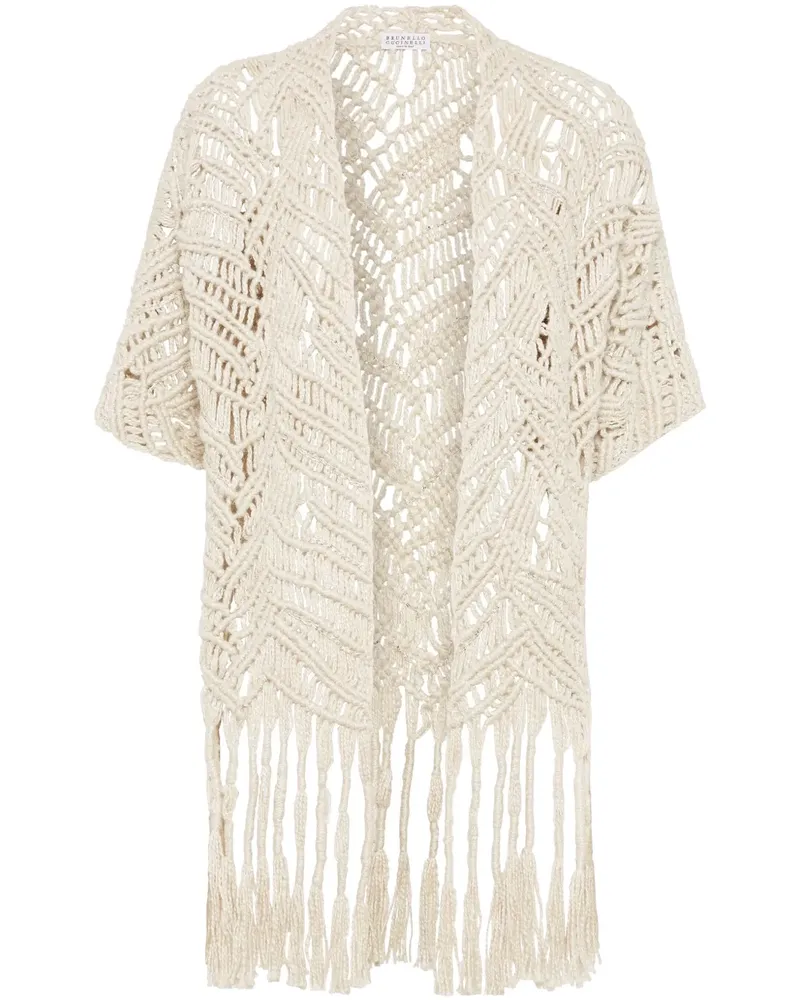 Brunello Cucinelli Opera Makramee-Cardigan - Nude Nude