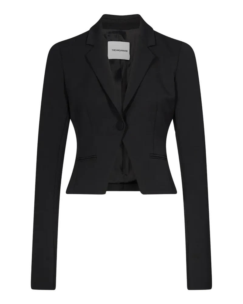 ANDAMANE New Zefira single-breasted cropped blazer - Schwarz Schwarz