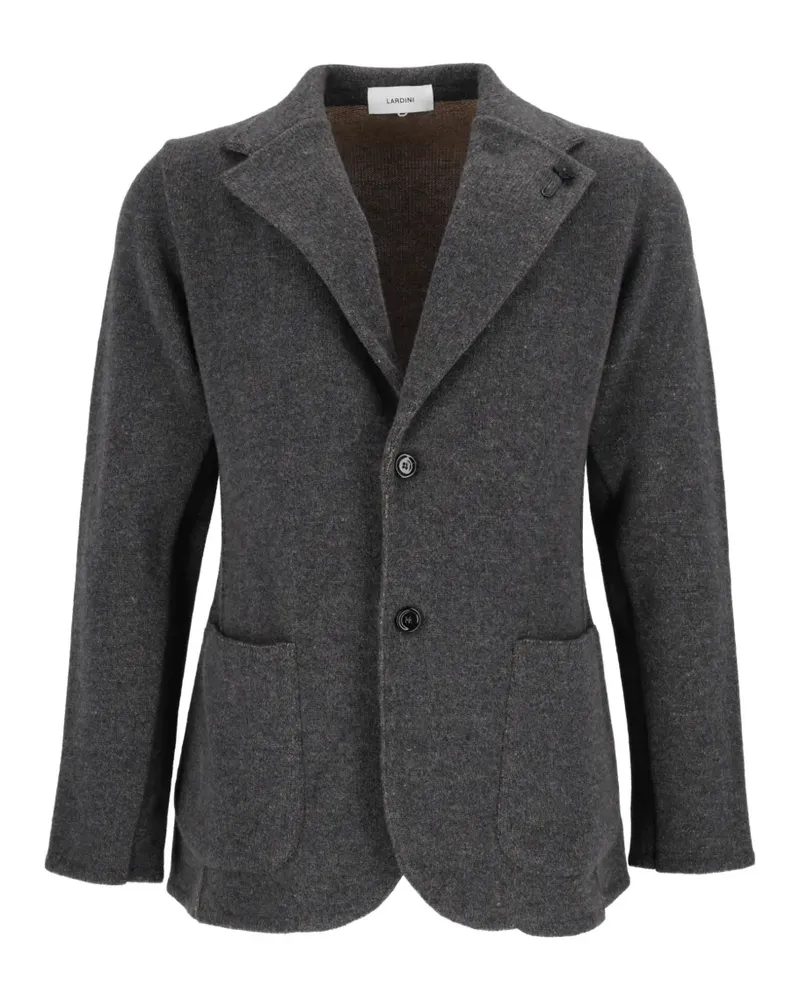 LARDINI Einreihige Jacke mit Strickstruktur - Grau Grau