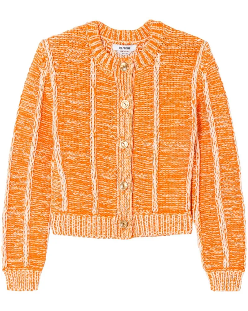 RE/DONE Cardigan mit Einsätzen Orange