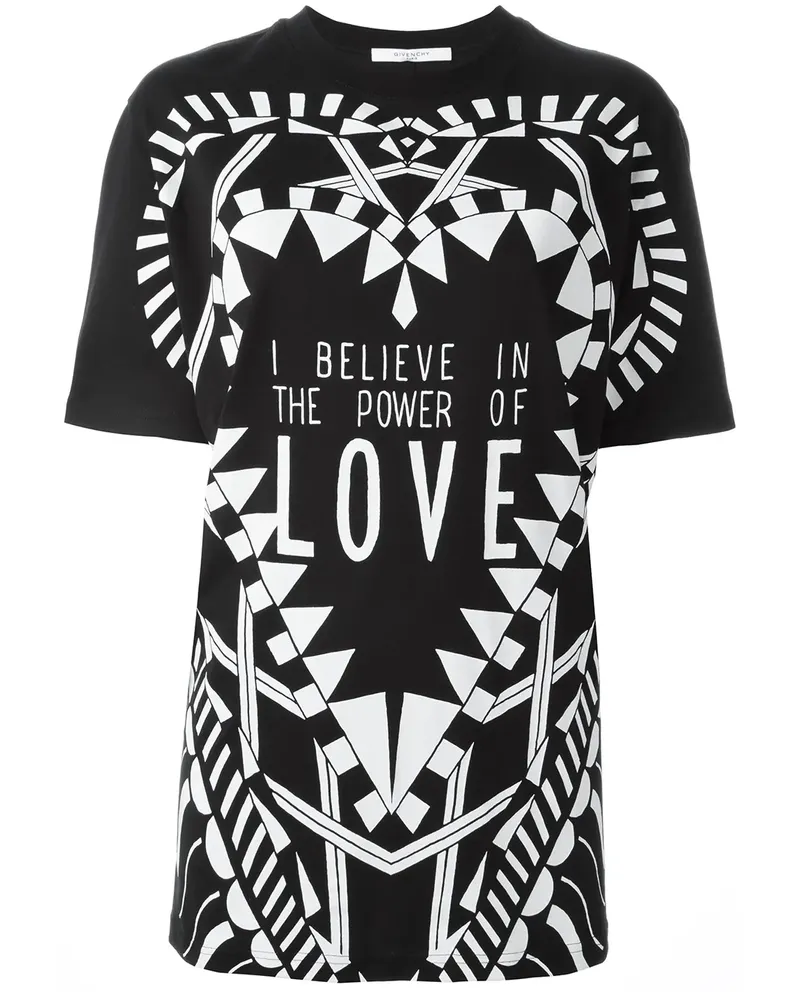 Givenchy T-Shirt mit "I Believe in the Power of Love"-Print - Schwarz Schwarz
