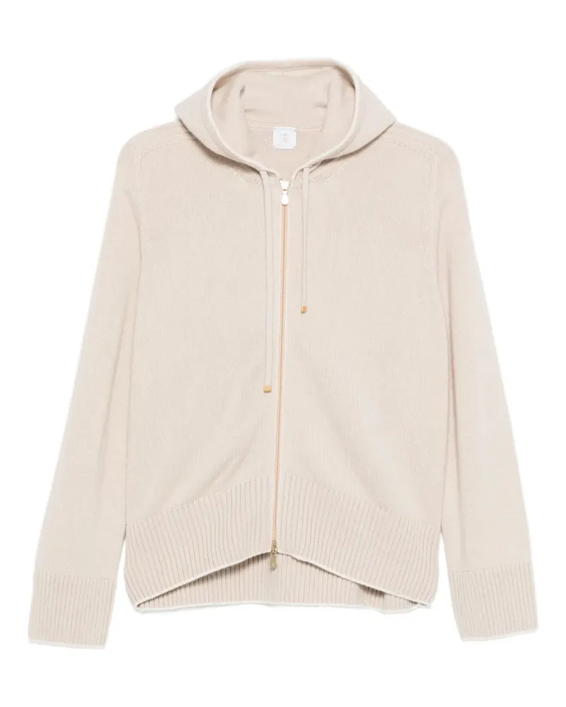 Eleventy Kapuzenjacke mit Reißverschluss - Nude Nude